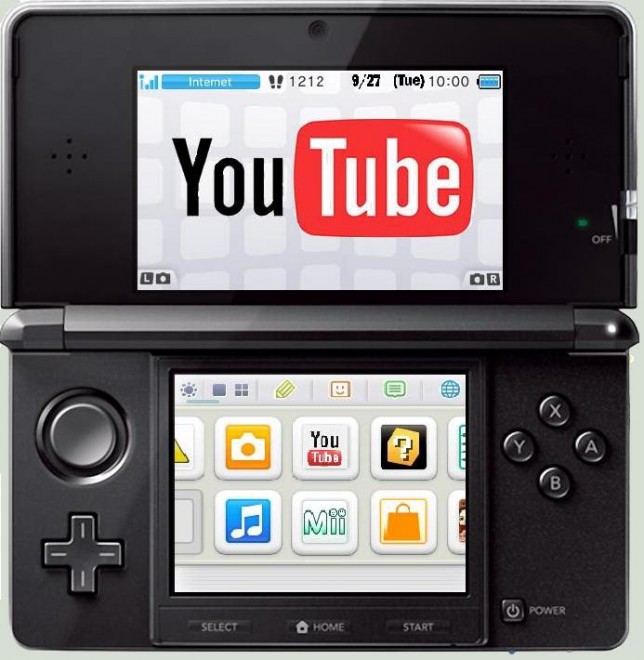 Youtube arriva sul Nintendo 3DS