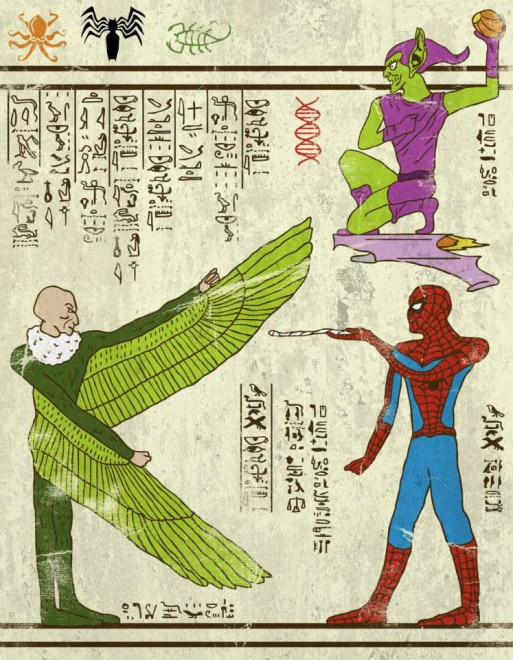 Cosplay e supereroi al posto degli egizi: i geroglifici sono geek