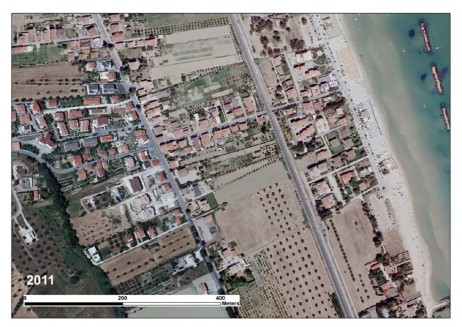 Coste urbanizzate a rischio idrogeologico, prima e dopo