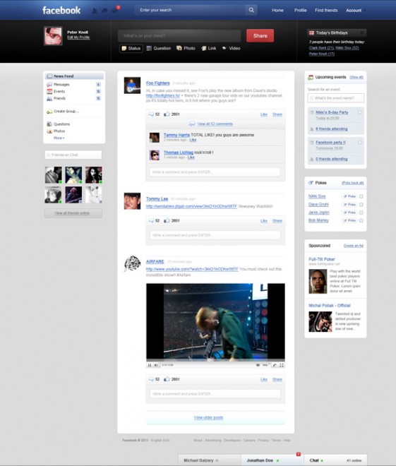 Facebook, ecco il nuovo news feed