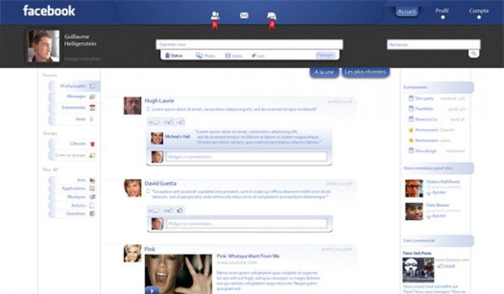 Facebook, ecco il nuovo news feed