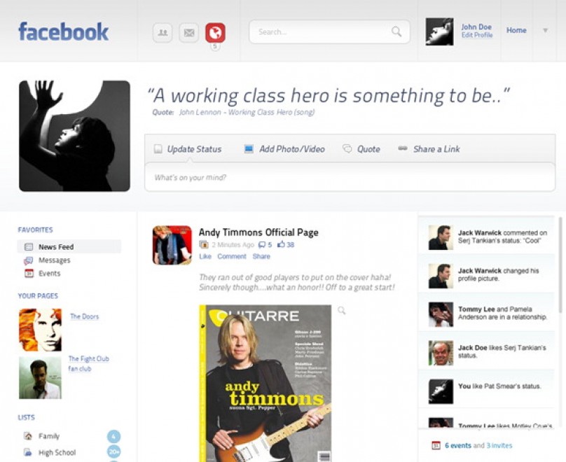 Facebook, ecco il nuovo news feed