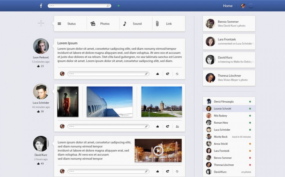 Facebook, ecco il nuovo news feed
