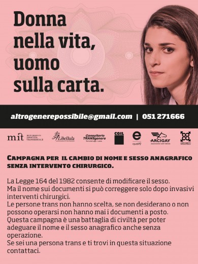 "Cambio sesso, cambiamo la legge"