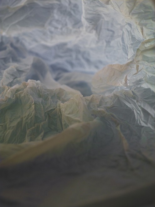 Paesaggi di plastica: i sacchetti abbandonati diventano caverne