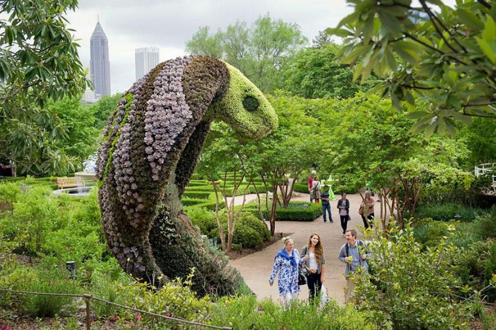 Atlanta, sculture vegetali giganti al giardino botanico