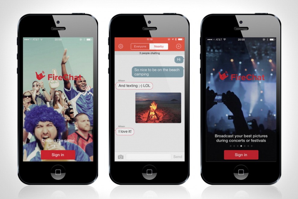 Fire Chat, l&rsquo;app per chattare anche offline