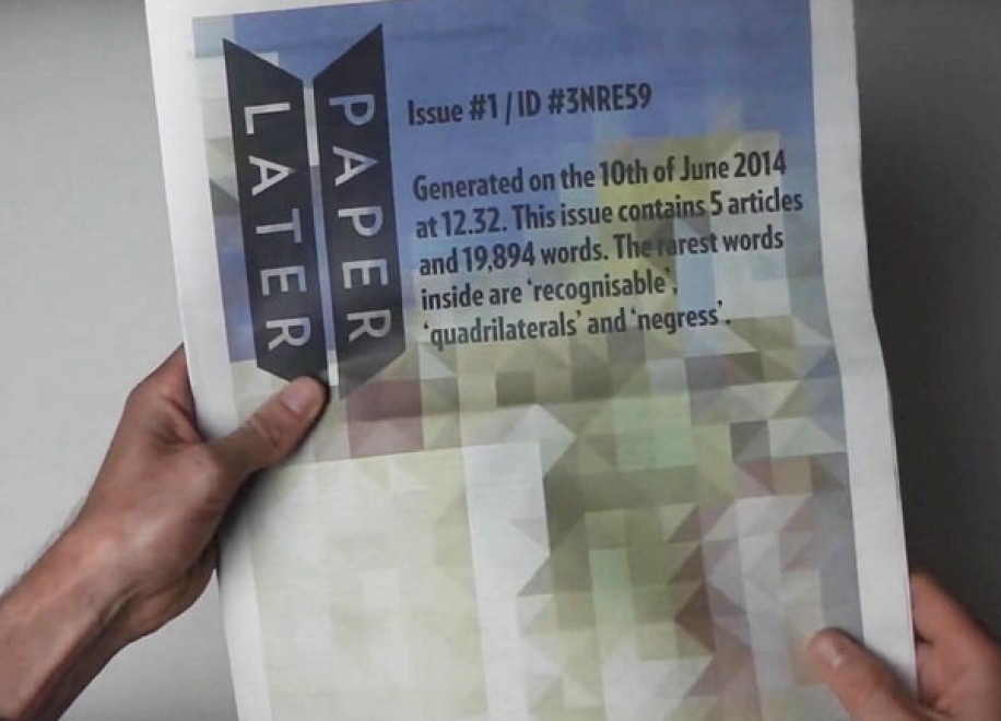 Paperlater, il giornale arriva dal web