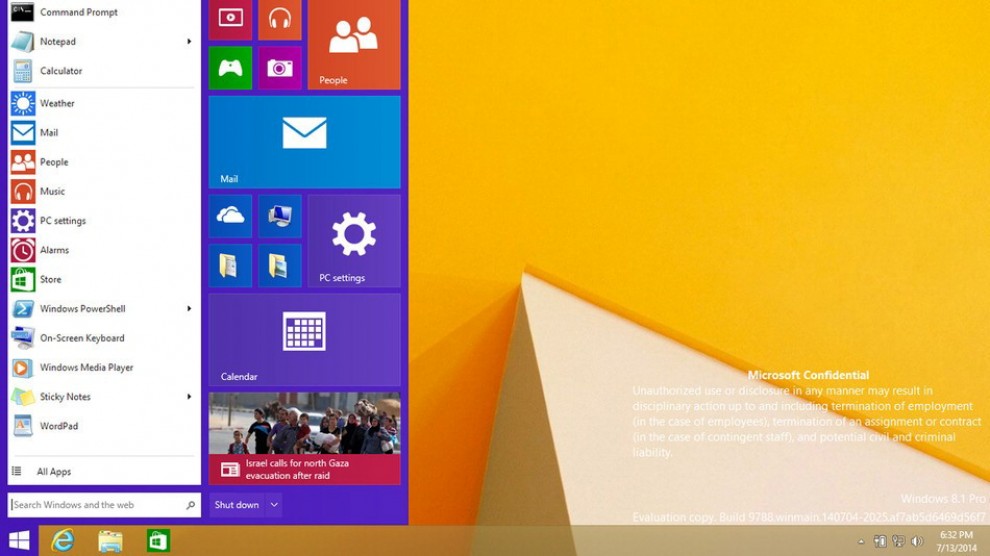 Windows 9, la prima schermata