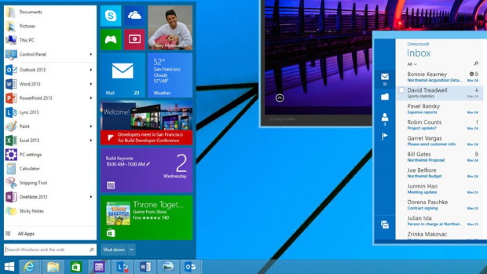 Windows 9, la prima schermata