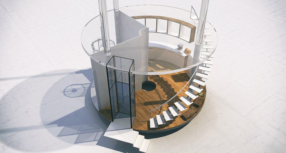 Kazakistan, la casa intorno all'albero: design nella foresta