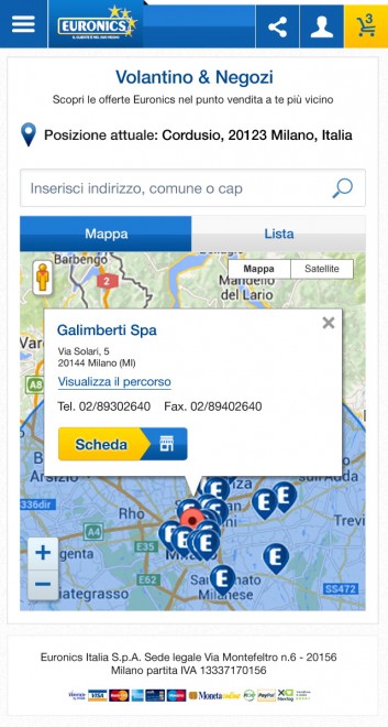 Euronics, nuovo sito mobile per smartphone e tablet