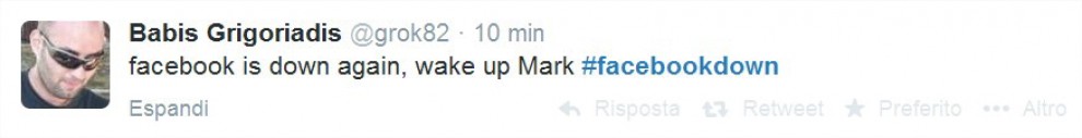 #facebookdown, tutti su Twitter