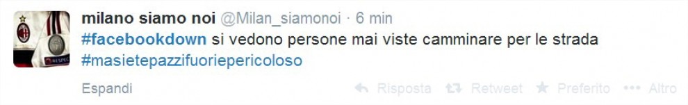 #facebookdown, tutti su Twitter