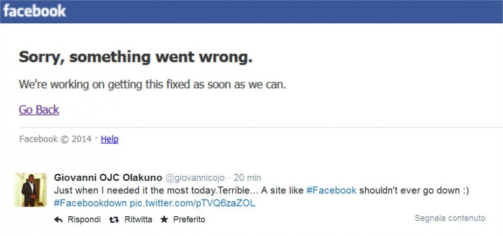 #facebookdown, tutti su Twitter
