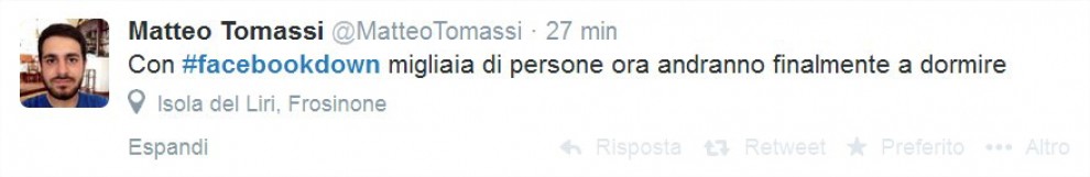 #facebookdown, tutti su Twitter