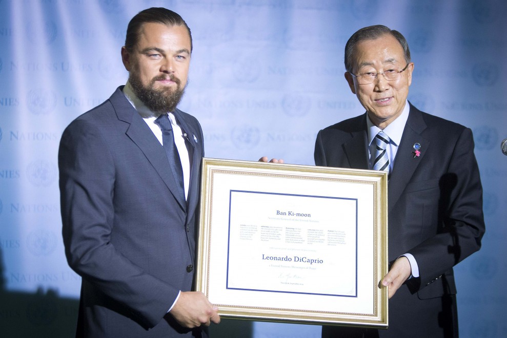 Leonardo DiCaprio testimonial Onu contro i cambiamenti climatici