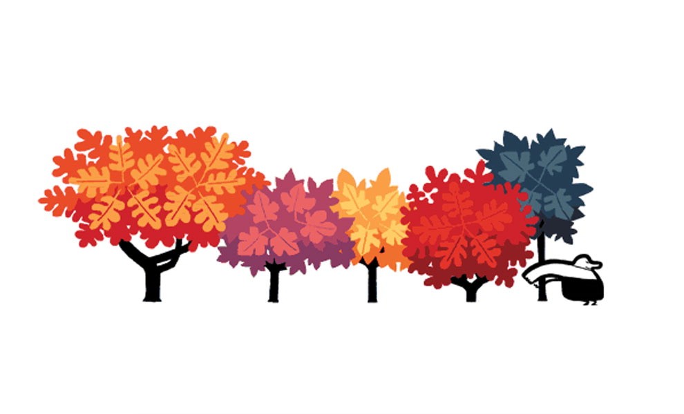 Il doodle per l'equinozio di autunno