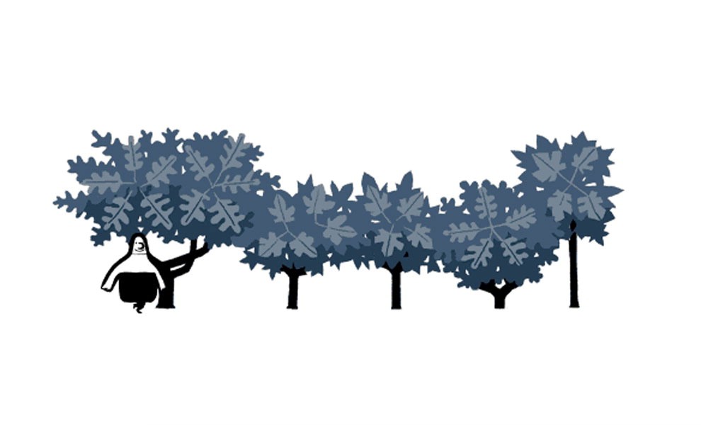Il doodle per l'equinozio di autunno