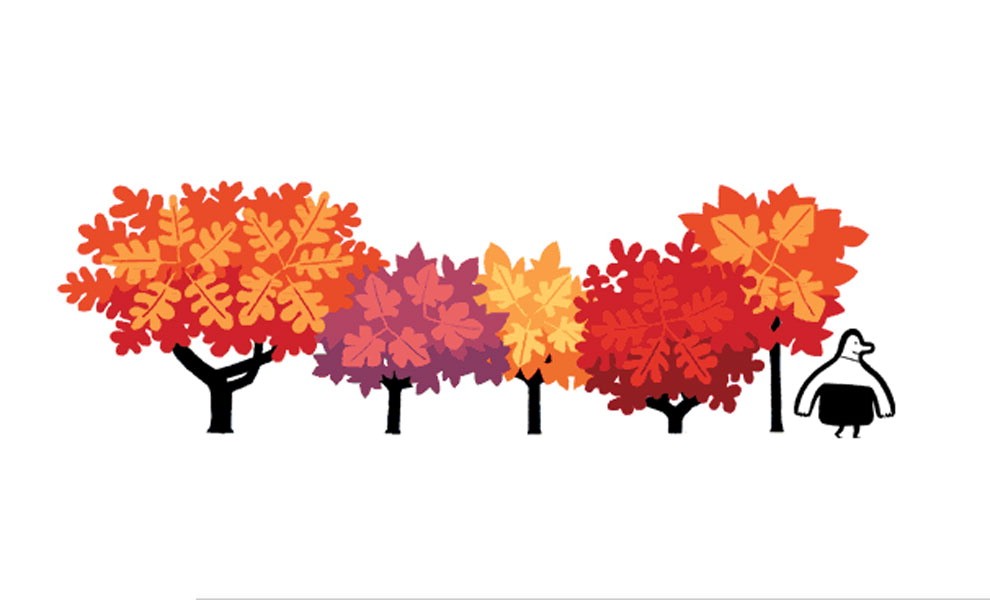 Il doodle per l'equinozio di autunno