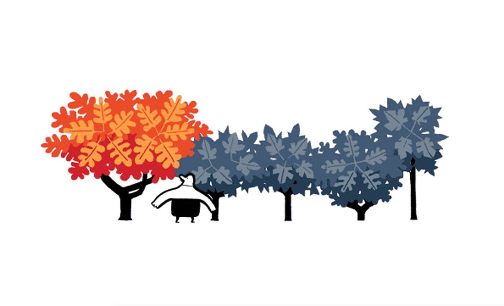 Il doodle per l'equinozio di autunno
