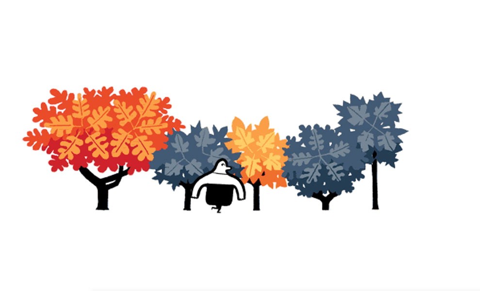 Il doodle per l'equinozio di autunno