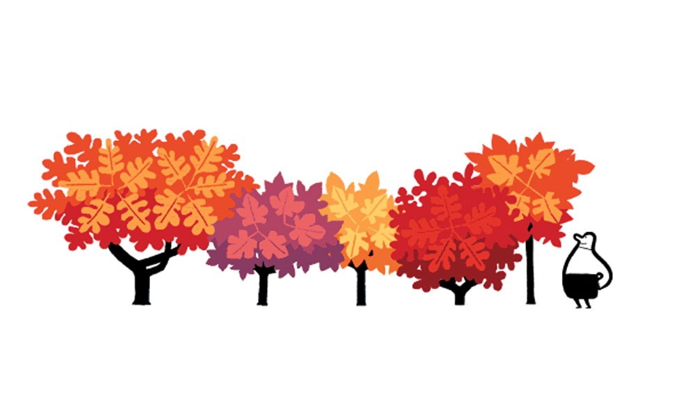 Il doodle per l'equinozio di autunno