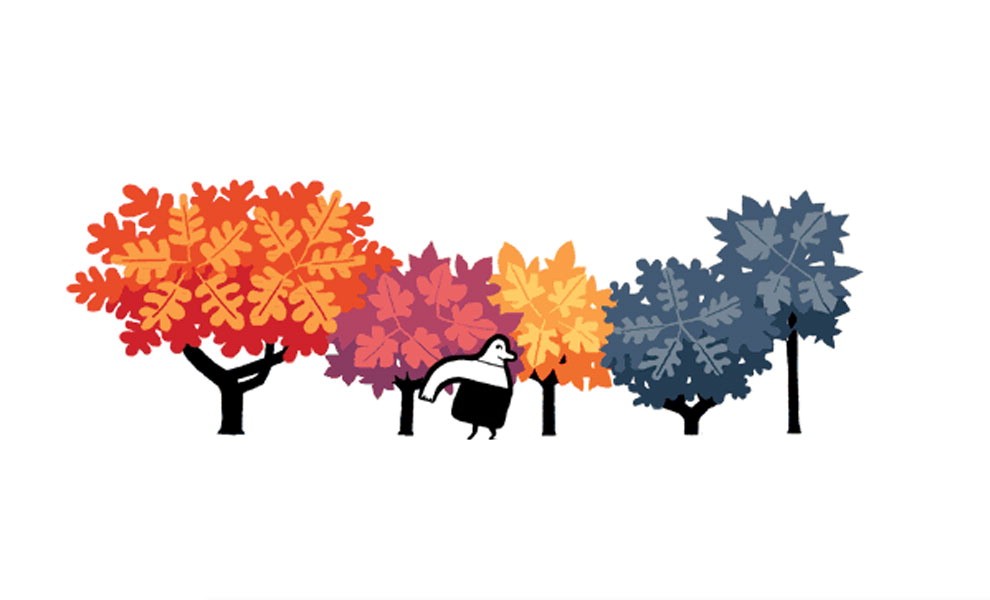 Il doodle per l'equinozio di autunno