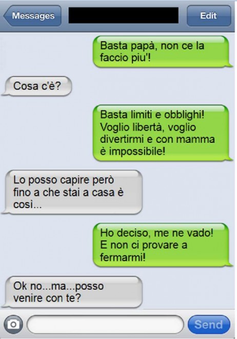 Genitori, figli ed sms: le conversazioni esilaranti