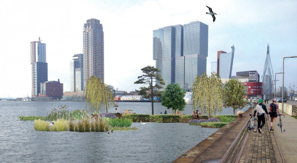 Rotterdam, il parco galleggiante &egrave; fatto di rifiuti
