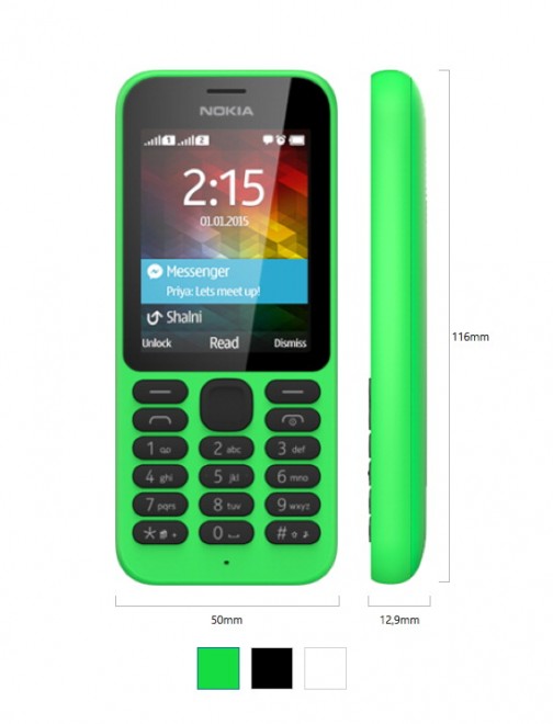 Microsoft: ecco Nokia 215, lo smartphone low cost