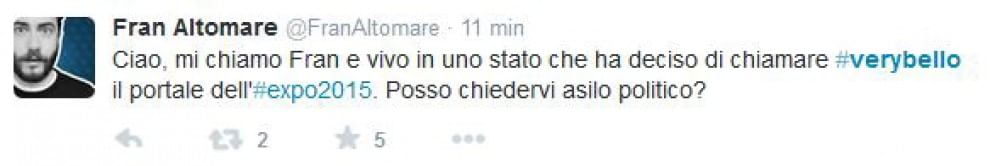 Expo 2015, ironia social sul portale VeryBello
