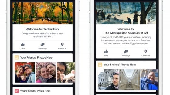 Facebook presenta "Place Tips", suggerir&agrave; luoghi da visitare