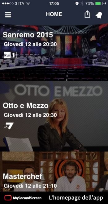 MySecondScreen, l'app per non perdersi neanche un tweet su Sanremo e gli eventi tv