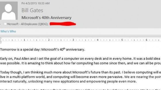 40 anni di Microsoft: la visione di Bill Gates
