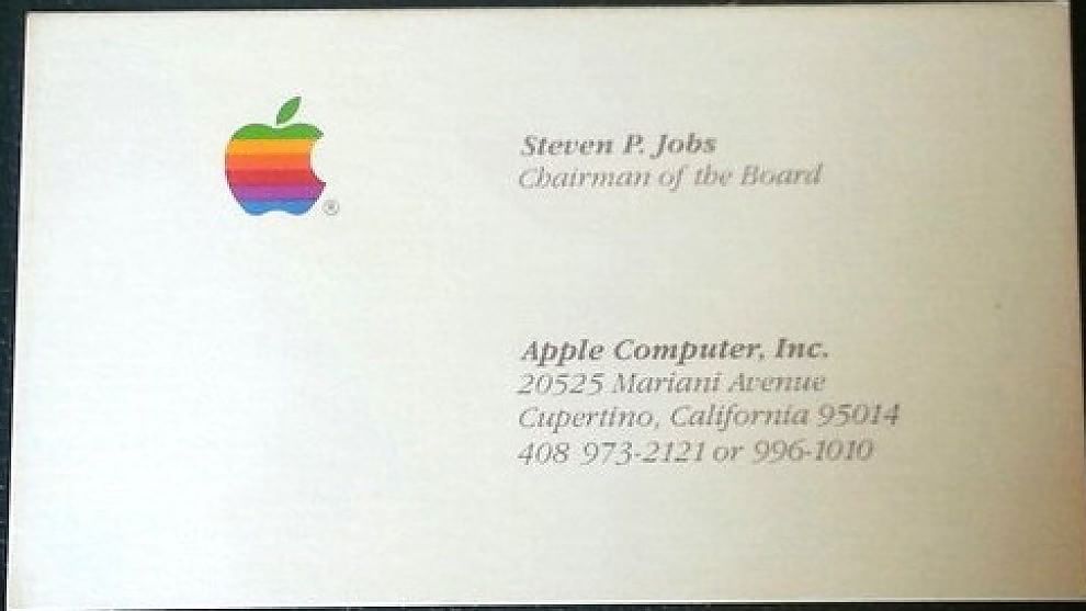 Apple, Pixar e Next. All'asta i biglietti da visita di Steve Jobs