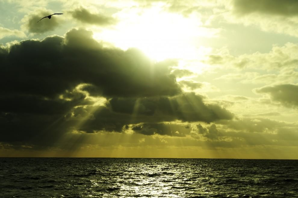 L'orizzonte magico: il sole incontra il mare