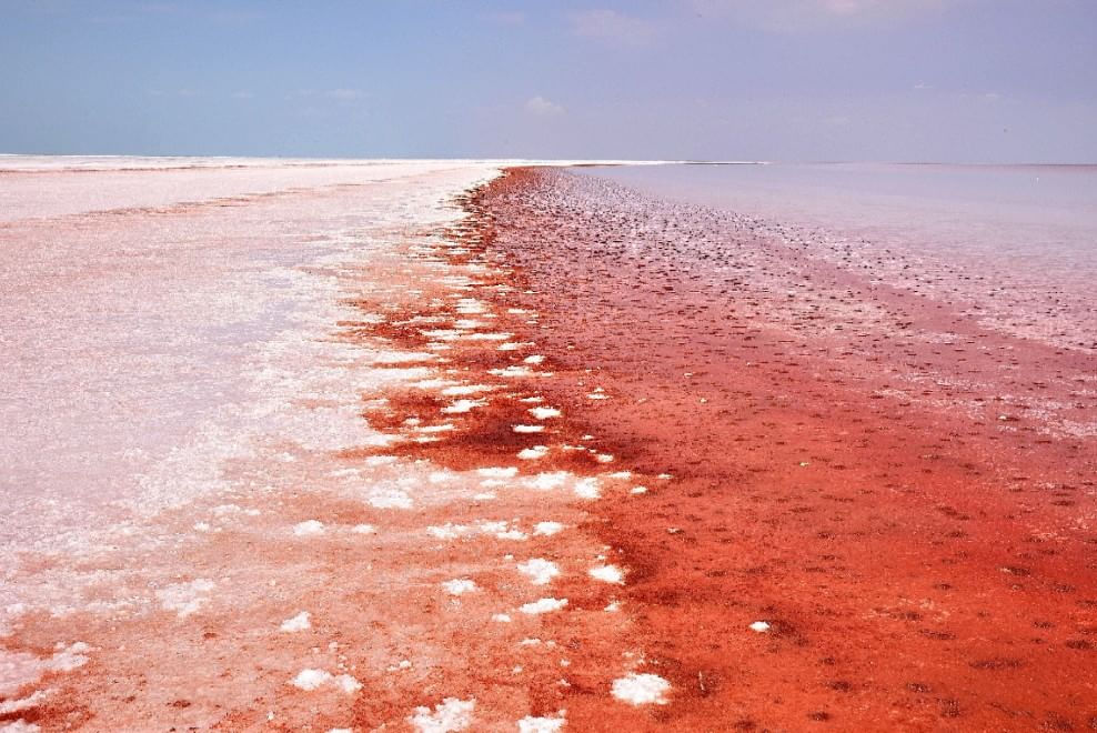 Turchia, il lago salato si tinge di rosso 