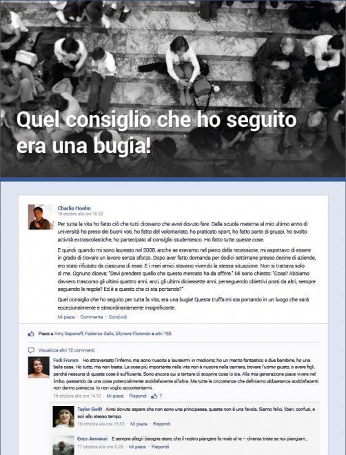 Millennials in cerca di identità, in mostra i tweet sul senso di sé