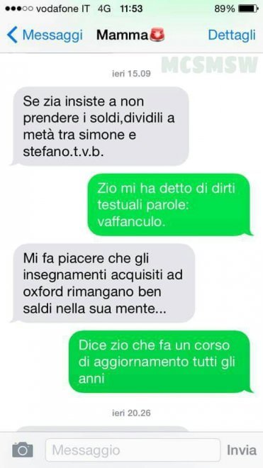 Che disastro i messaggi delle mamme su WhatsApp