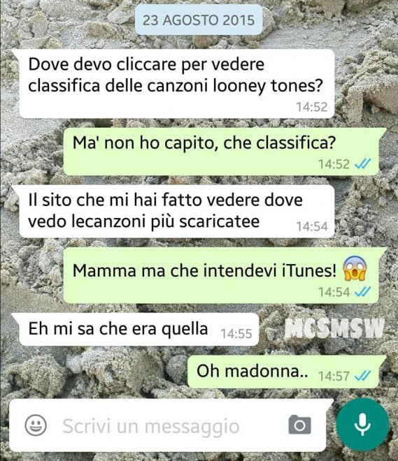 Che disastro i messaggi delle mamme su WhatsApp