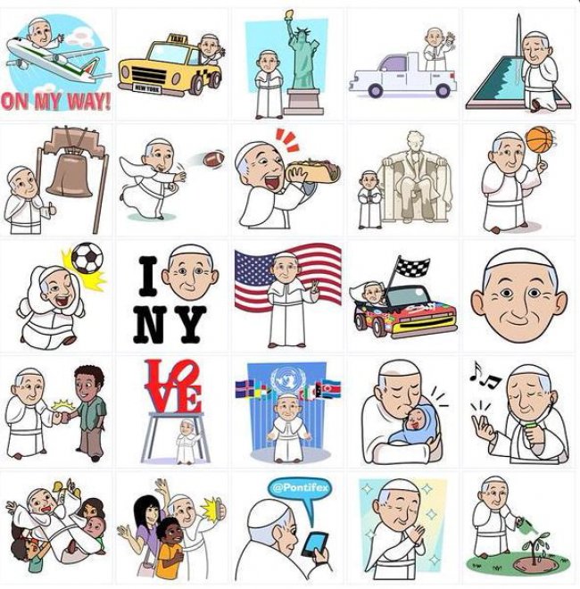 Popemoji, le emoticon dedicate a papa Francesco