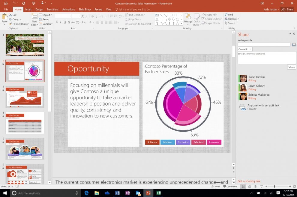 Microsoft Office 2016, il lavoro diventa condivisione