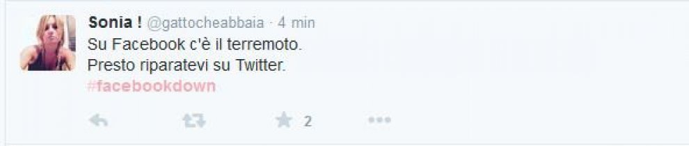 Facebook bloccato, l'ironia degli utenti su Twitter