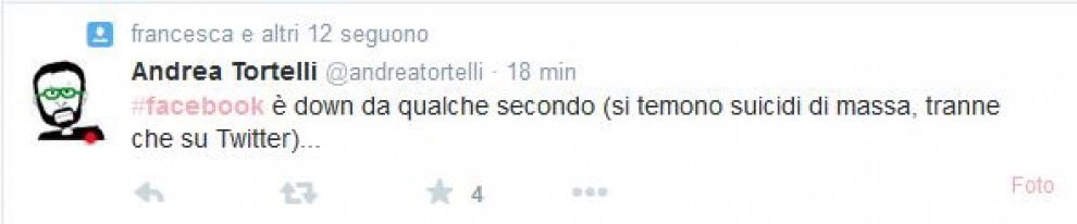 Facebook bloccato, l'ironia degli utenti su Twitter