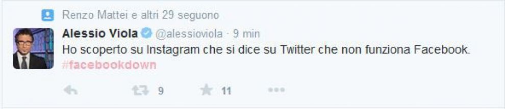 Facebook bloccato, l'ironia degli utenti su Twitter