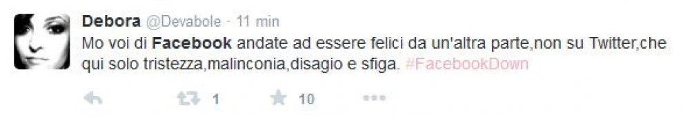 Facebook bloccato, l'ironia degli utenti su Twitter