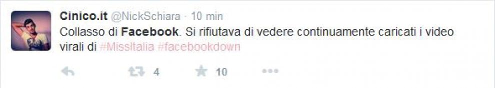 Facebook bloccato, l'ironia degli utenti su Twitter