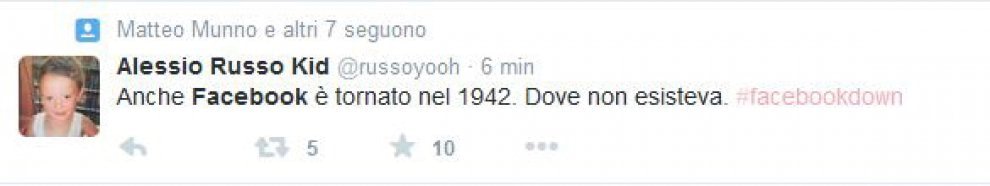Facebook bloccato, l'ironia degli utenti su Twitter
