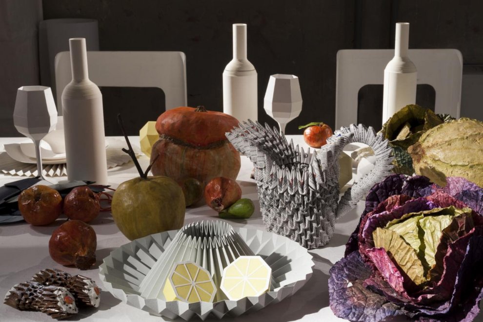 "Paper design", la tavola è imbandita di carta